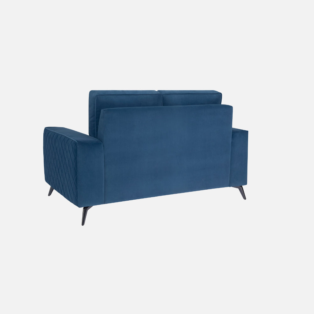 Eden Sapphire Blue Fabric 2 Seater Sofa