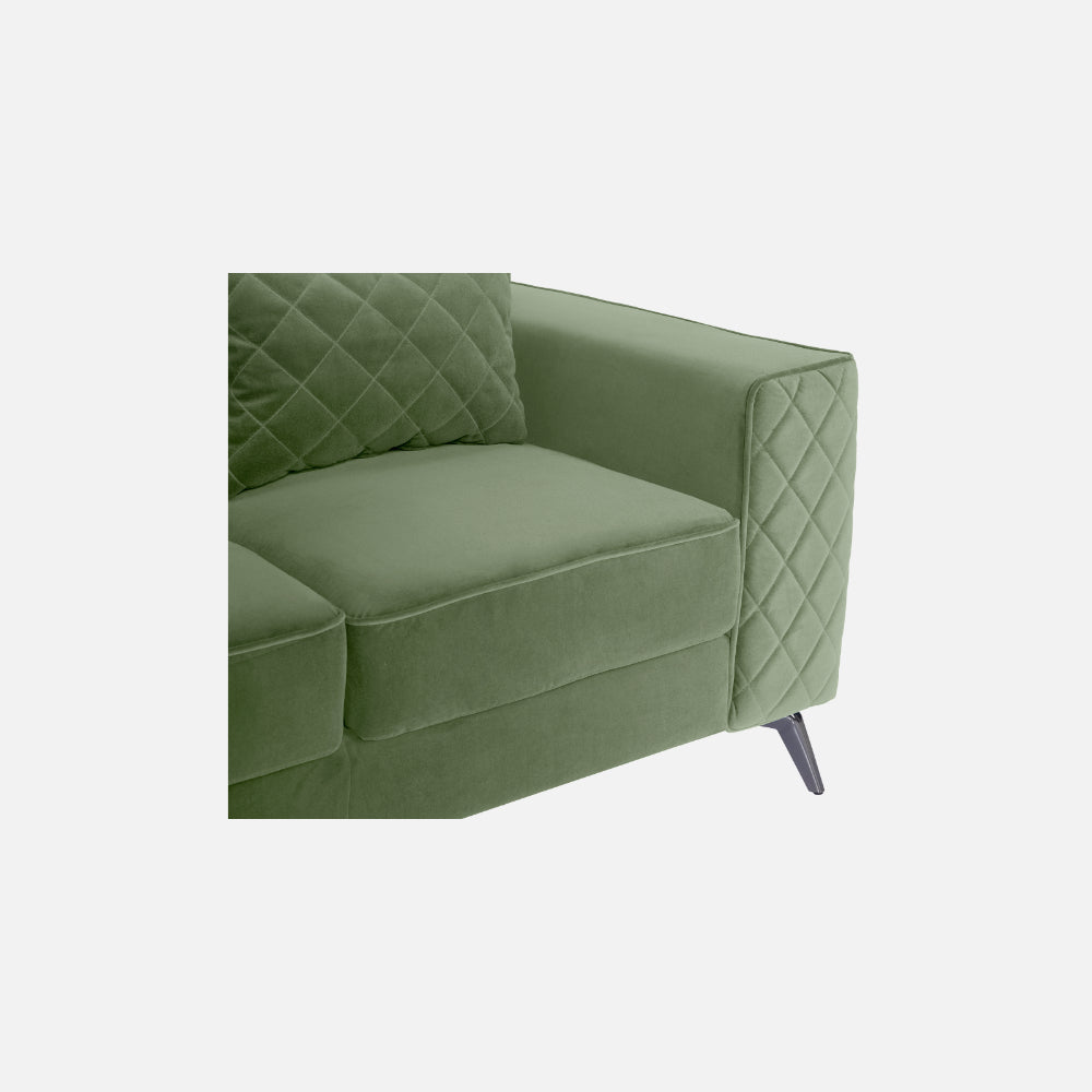 Eden Jade Green Fabric 2 Seater Sofa