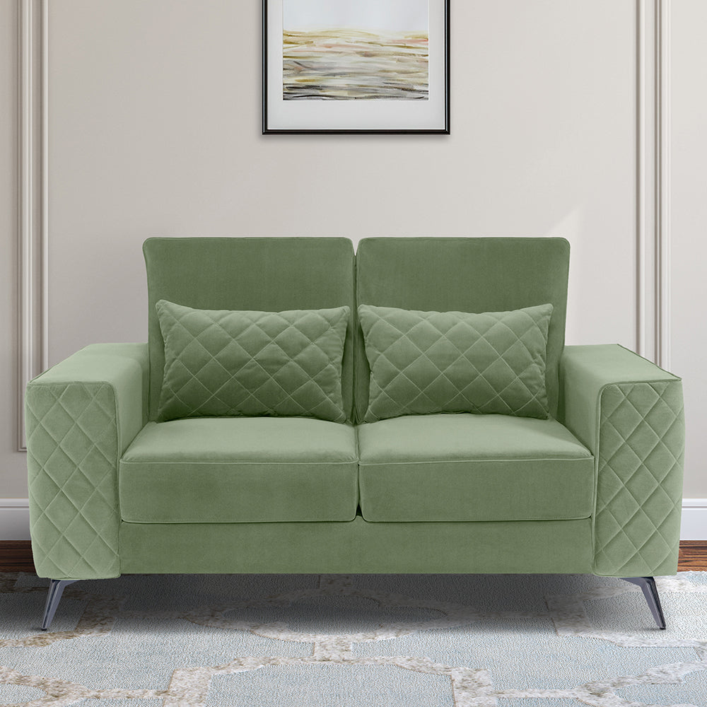 Eden Jade Green Fabric 2 Seater Sofa