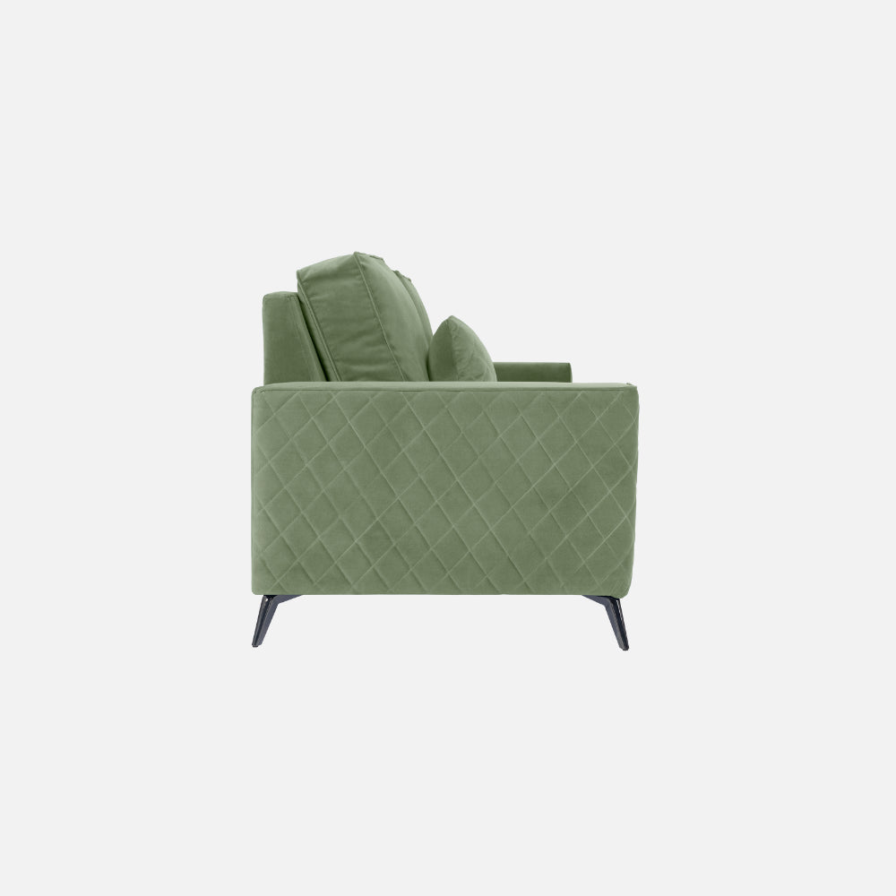 Eden Jade Green Fabric 3 Seater Sofa