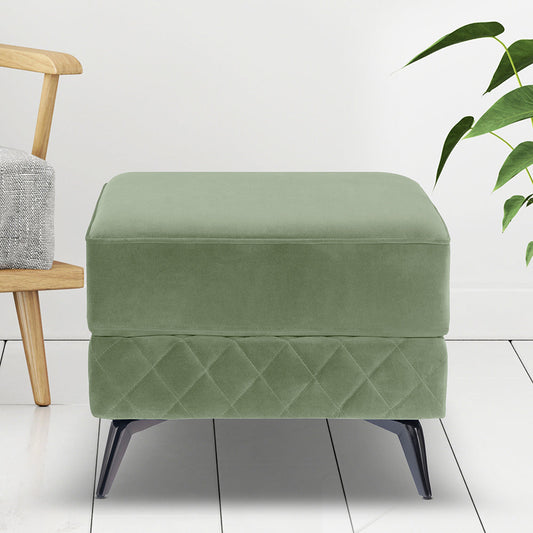 Eden Jade Green Fabric Ottoman