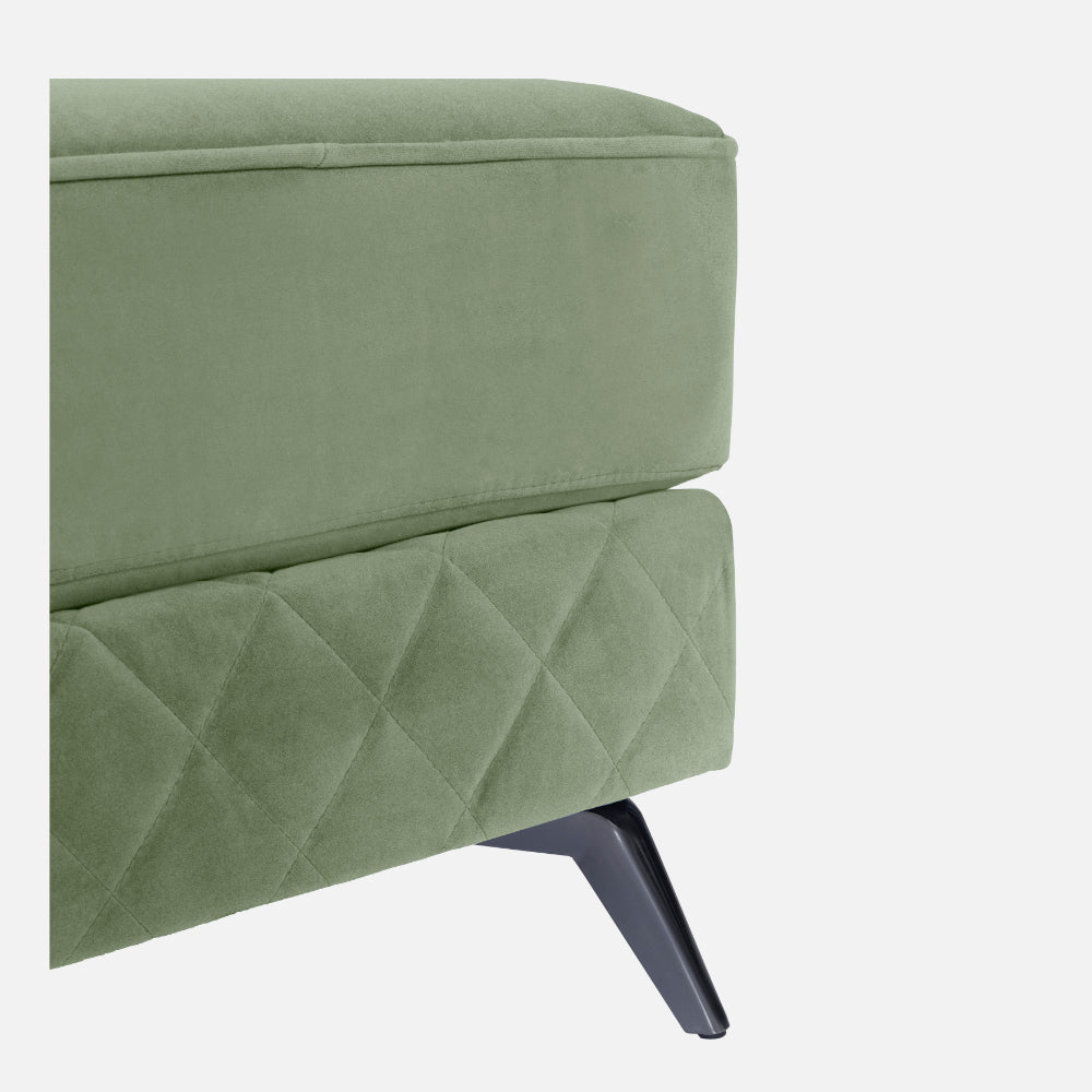 Eden Jade Green Fabric Ottoman