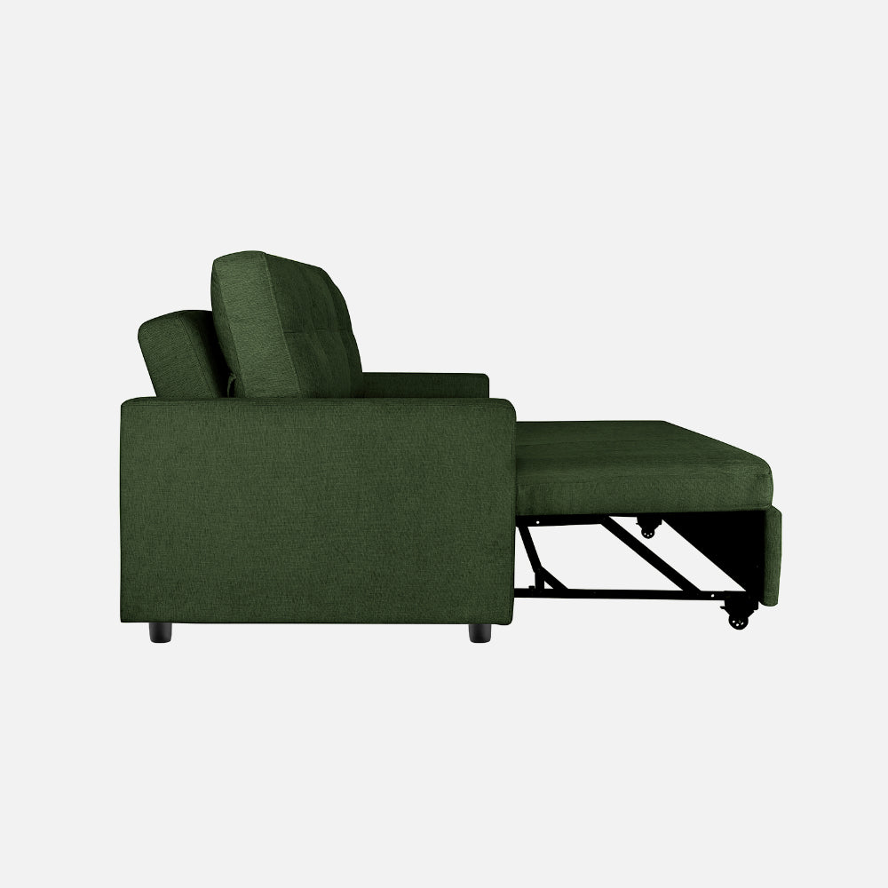 Ease Sap Green Fabric Sofa cum Bed