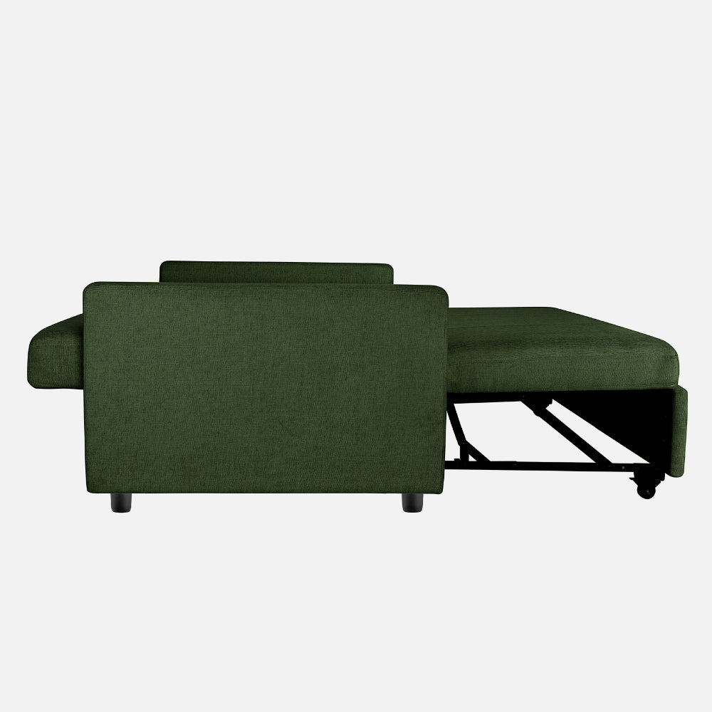 Ease Sap Green Fabric Sofa cum Bed