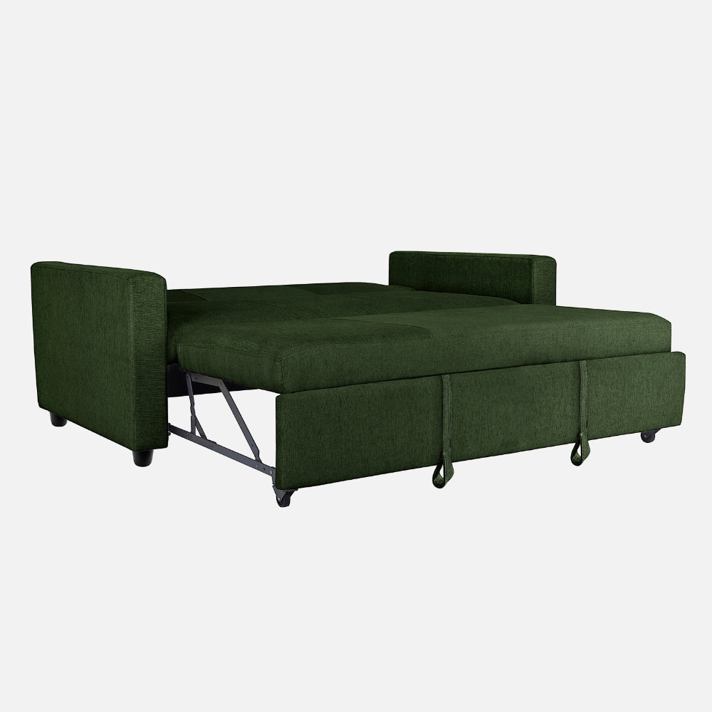 Ease Sap Green Fabric Sofa cum Bed