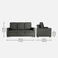 Ease Graphite Grey Fabric Sofa cum Bed