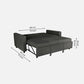 Ease Graphite Grey Fabric Sofa cum Bed