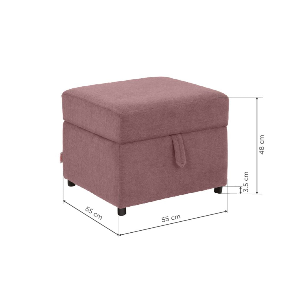 Dusky Pink Ottoman