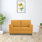 Utopia Yellow Fabric 2 seater sofa