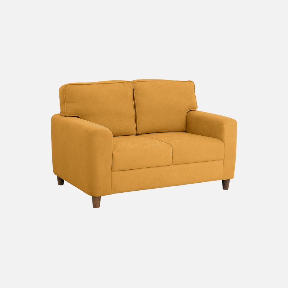 Utopia Yellow Fabric 2 seater sofa