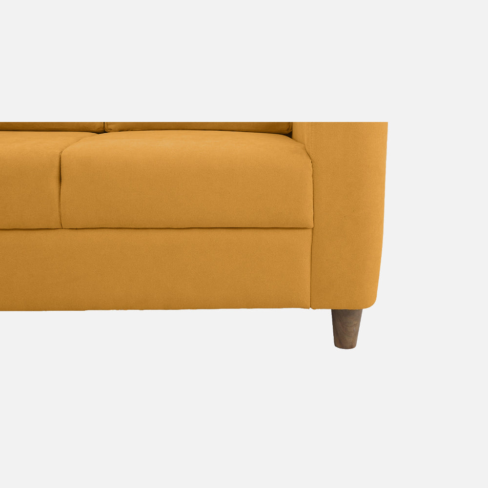 Utopia Yellow Fabric 3 Seater Sofa