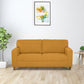 Utopia Yellow Fabric 3 Seater Sofa