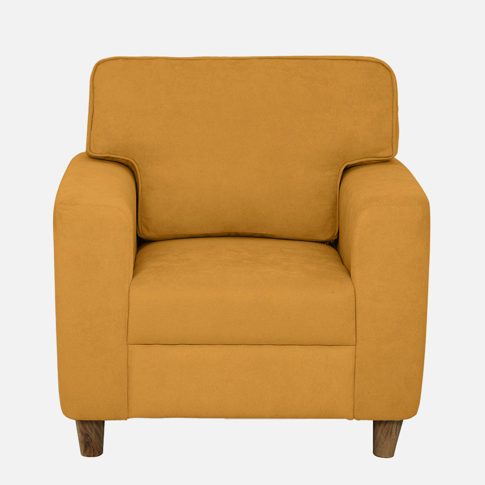 Utopia Yellow Fabric 1 seater sofa