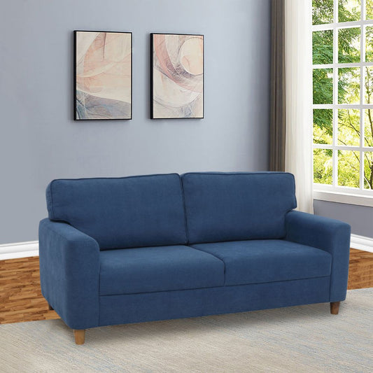 Utopia Blue Fabric 3 Seater Sofa