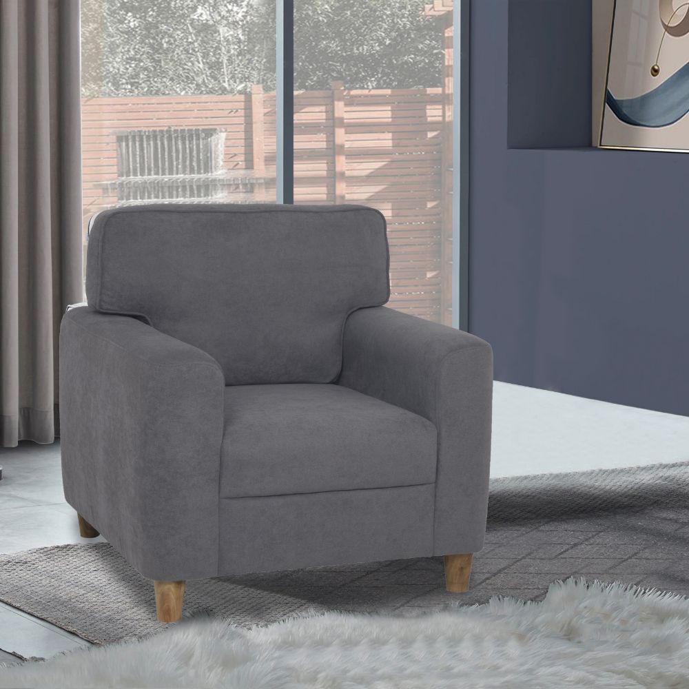 Utopia Grey Fabric 1 seater sofa