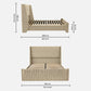 Wave Twin Adjustable Bed with Tranquil Walnut Shell Upholstered Bed, Mattress, and 2 Fitted Bedsheets