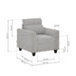 Zivo Plus Cloudy Gray Fabric 1 Seater Sofa