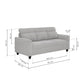 Zivo Plus Cloudy Gray Fabric Sofa Set 3 Seater Sofa