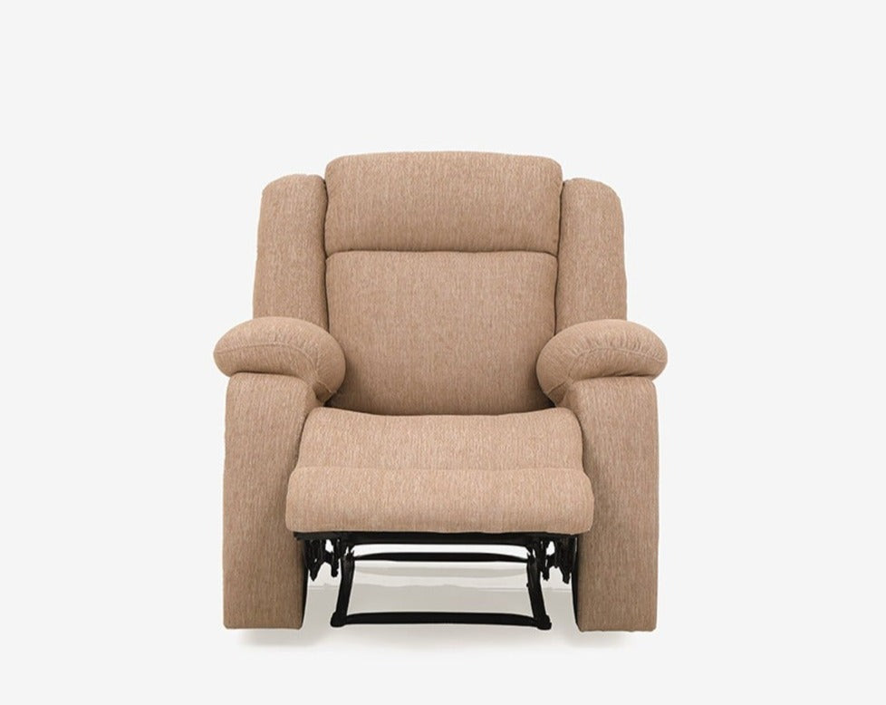 Avalon Brown Fabric Recliner