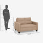 Ease Brown Fabric Sofa
