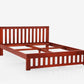 Mellow Mahogany Wood Bed without Storage