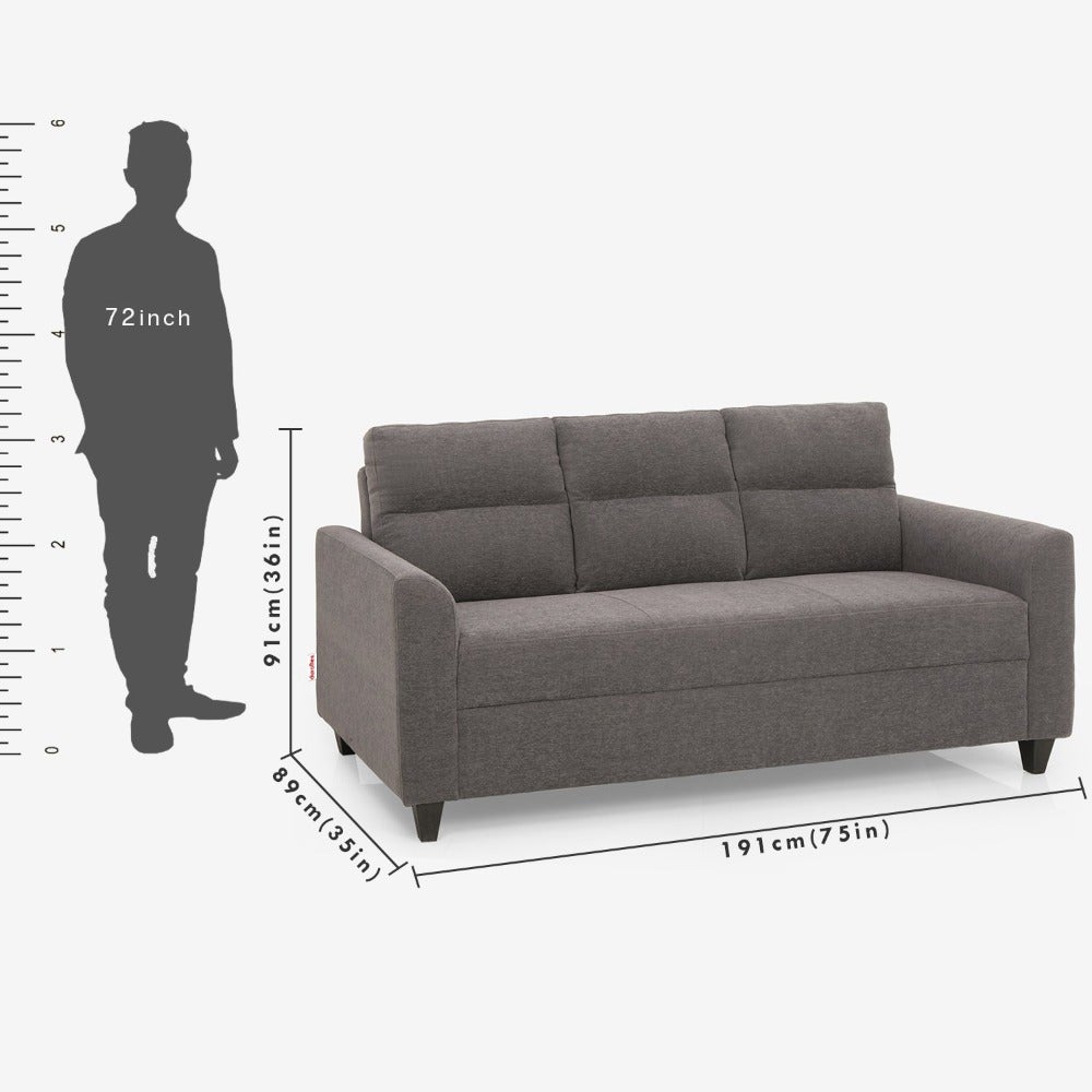 Zivo Grey Fabric Sofa