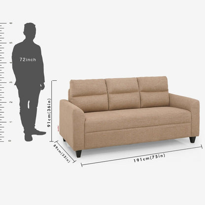 Zivo Brown Fabric Sofa