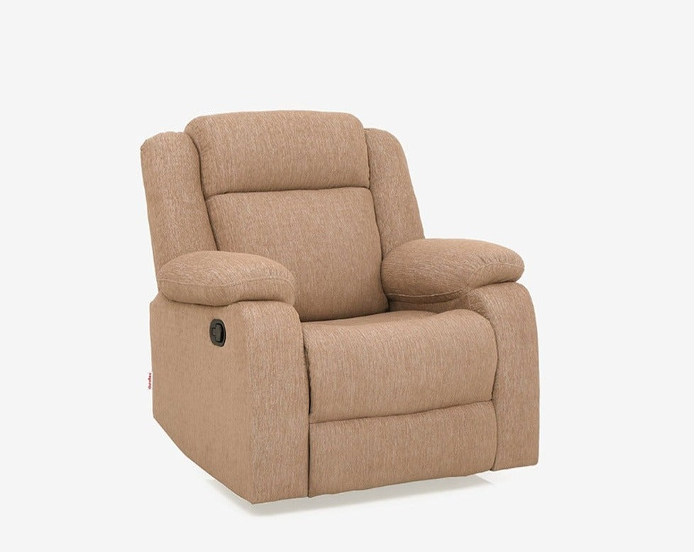 Avalon Brown Fabric Recliner