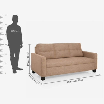 Ease Brown Fabric Sofa