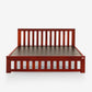 Mellow Mahogany Wood Bed without Storage
