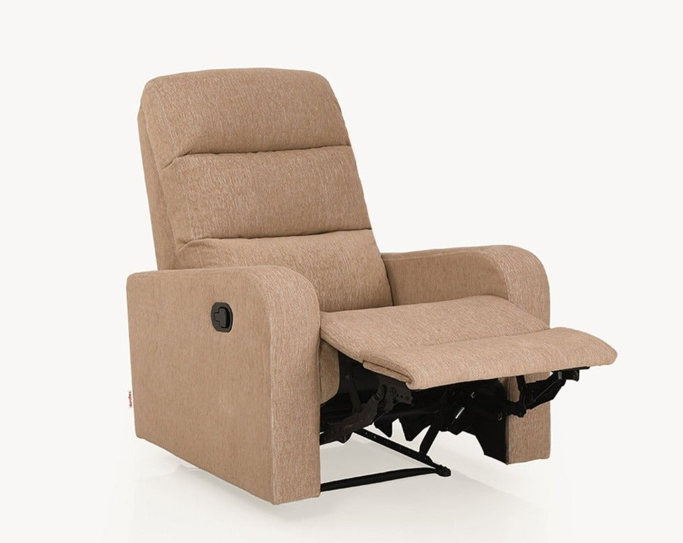 Elysian Brown Fabric Recliner