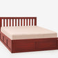 Mellow Mahogany Wood Bed with Storage
