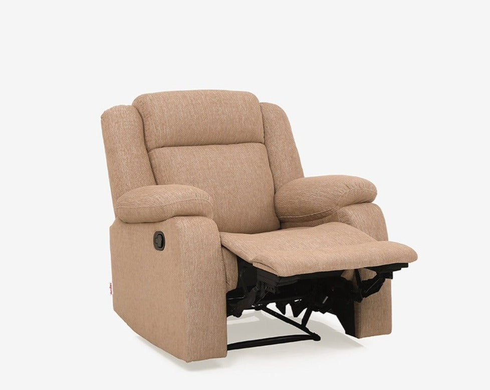 Avalon Brown Fabric Recliner