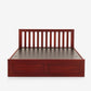 Mellow Mahogany Wood Bed with Storage