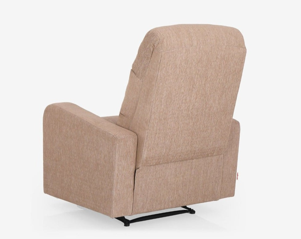 Elysian Brown Fabric Recliner