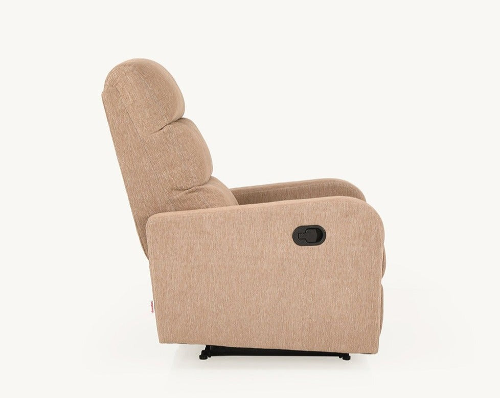 Elysian Brown Fabric Recliner