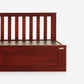 Mellow Mahogany Wood Bed with Storage