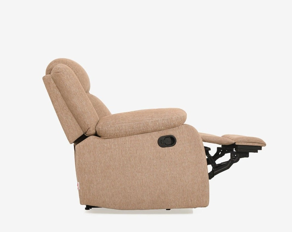 Avalon Brown Fabric Recliner