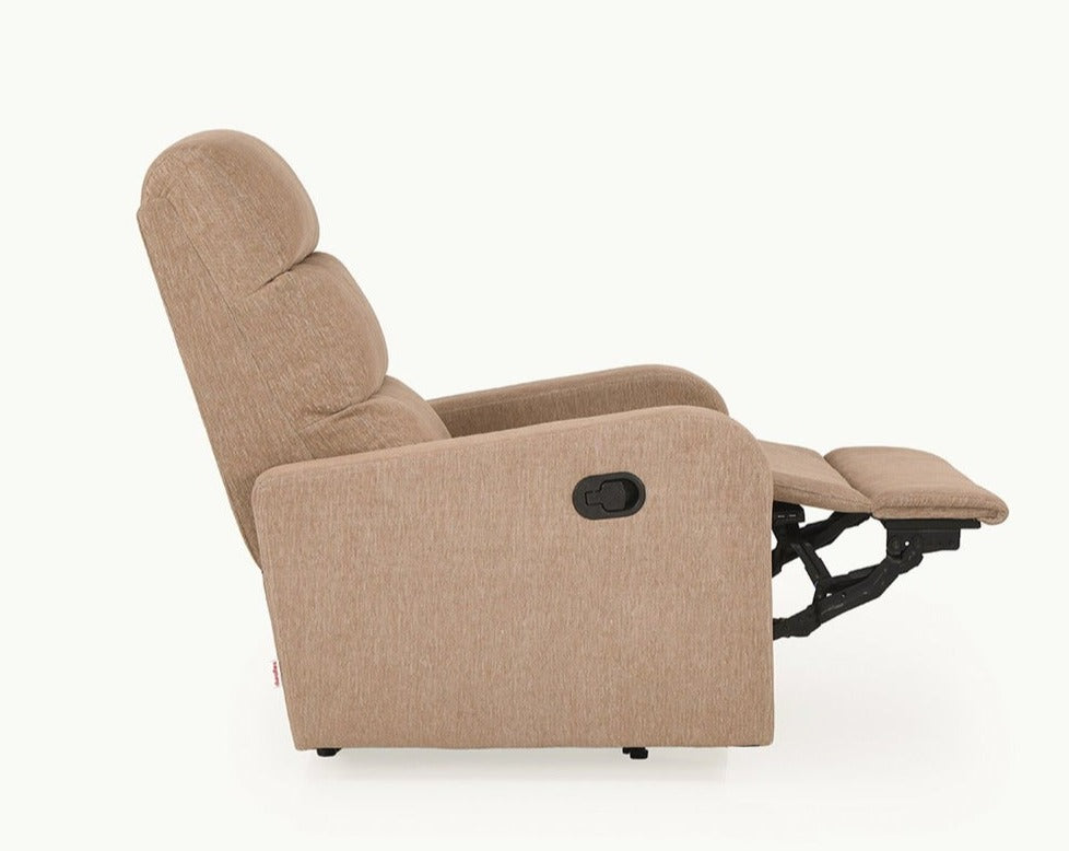 Elysian Brown Fabric Recliner