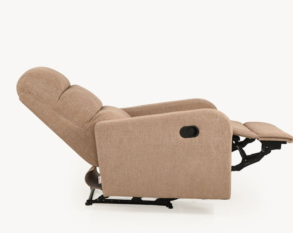 Elysian Brown Fabric Recliner