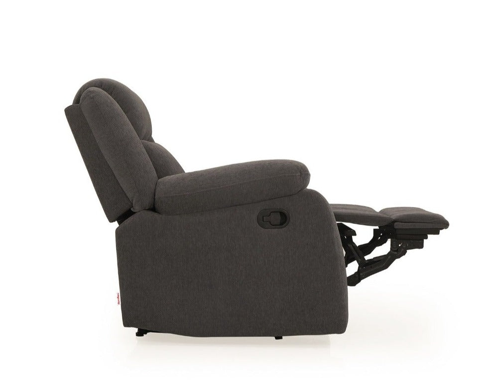 Avalon Grey Fabric Recliner