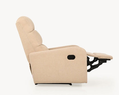 Elysian Beige Fabric Recliner