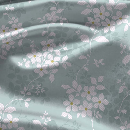 Divine Blue 100% Cotton Antibacterial Bedsheet Set - Elements Classic