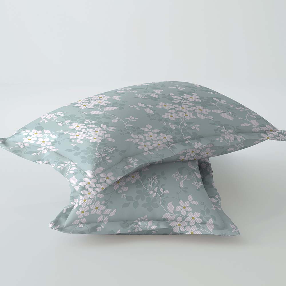 Divine Blue 100% Cotton Antibacterial Bedsheet Set - Elements Classic