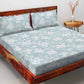 Divine Blue 100% Cotton Antibacterial Bedsheet Set - Elements Classic