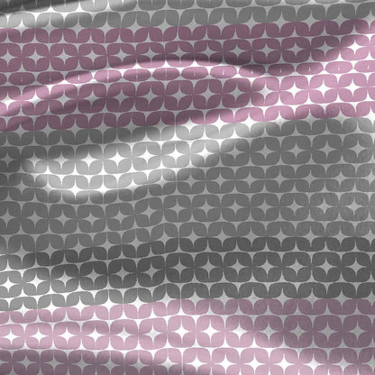 Modern Stripes Purple 100% Cotton Antibacterial Bedsheet Set - Elements Classic