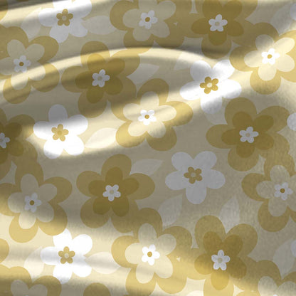 Ditsy Florals Ochre 100% Cotton Antibacterial Bedsheet Set - Elements Classic