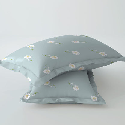 Voila Blue 100% Cotton Antibacterial Bedsheet Set - Elements Classic