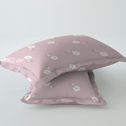 Voila Mauve 100% Cotton Antibacterial Bedsheet Set - Elements Classic