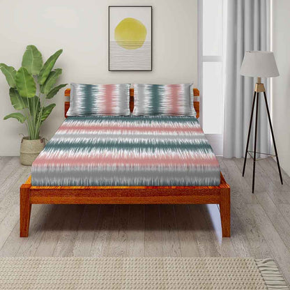 Hazel Pink 100% Cotton Antibacterial Bedsheet Set - Splendour Classic